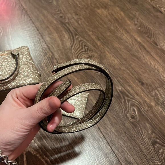 Michael Kors MK Savannah mini satchel gold sparkle - Picture 8 of 8